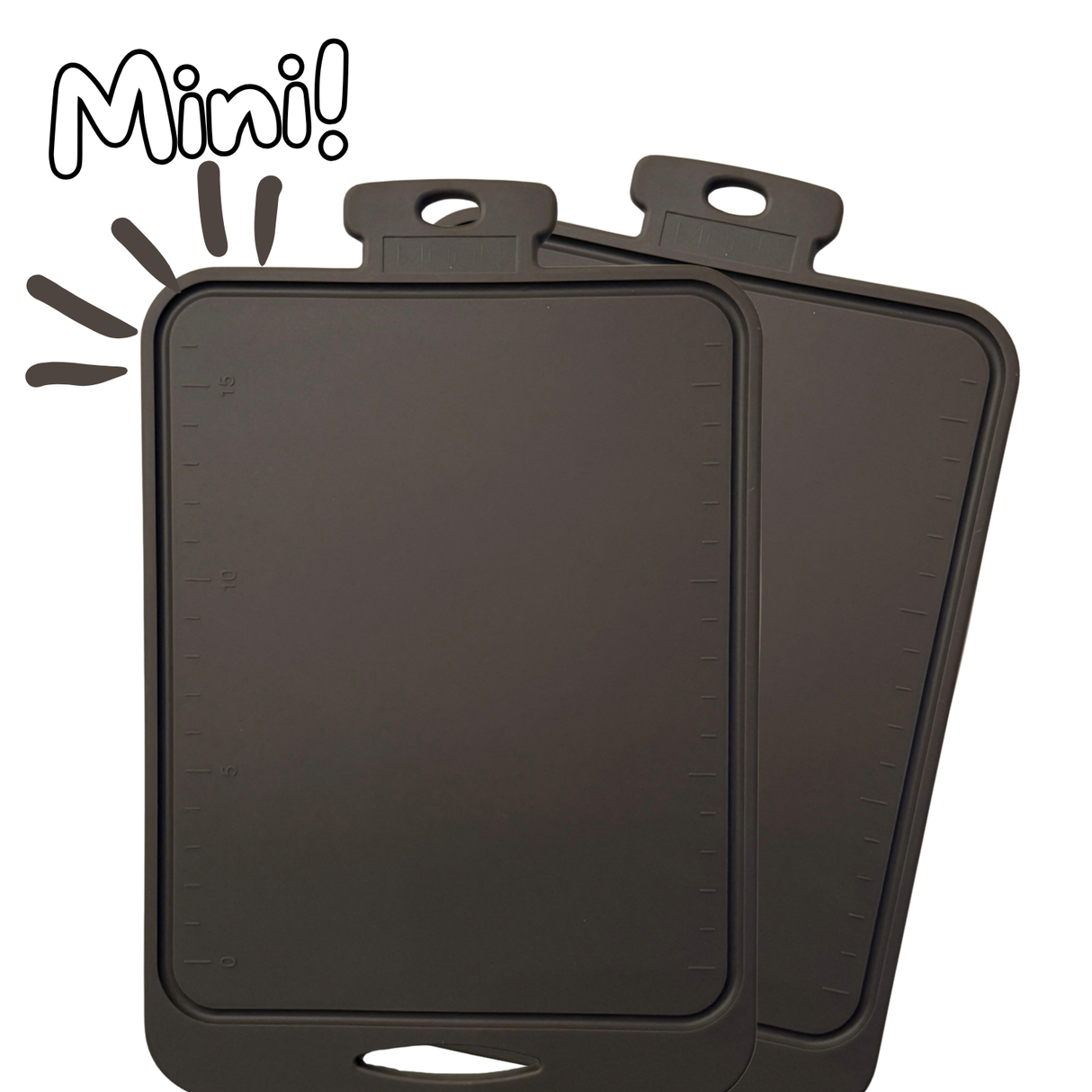 2-Pack Mini Skjærebrett i Silikon fra Moon - Deep Chocolate