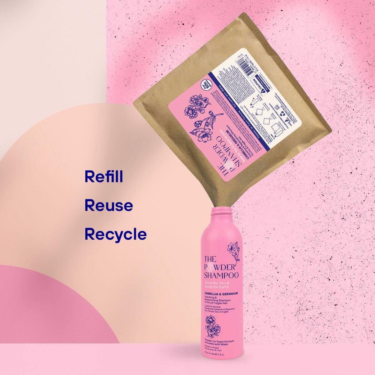 Pulvershampoo Refill for tørt og skadet hår fra The Powder Shampoo