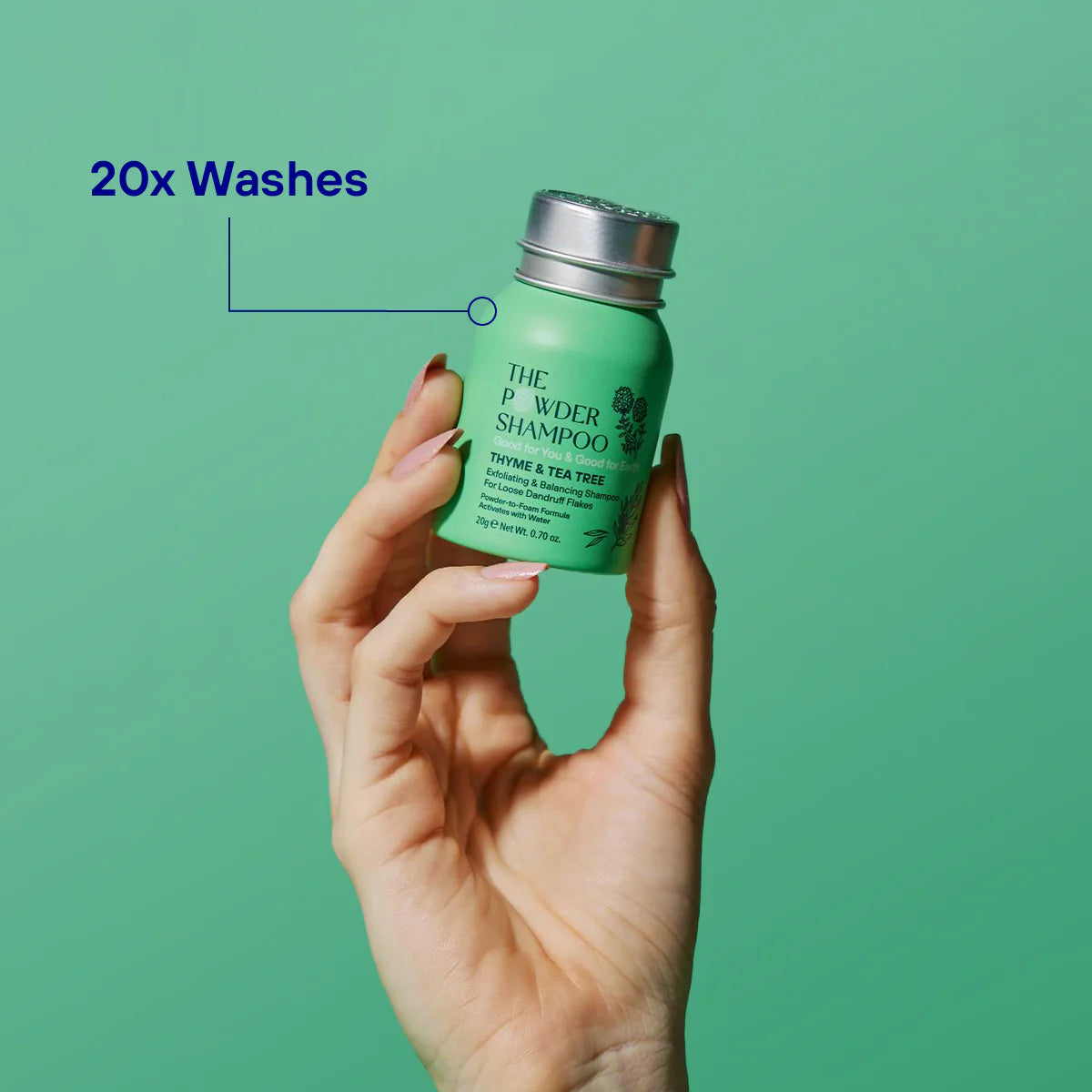 Mini-pulvershampoo for flass fra The Powder Shampoo