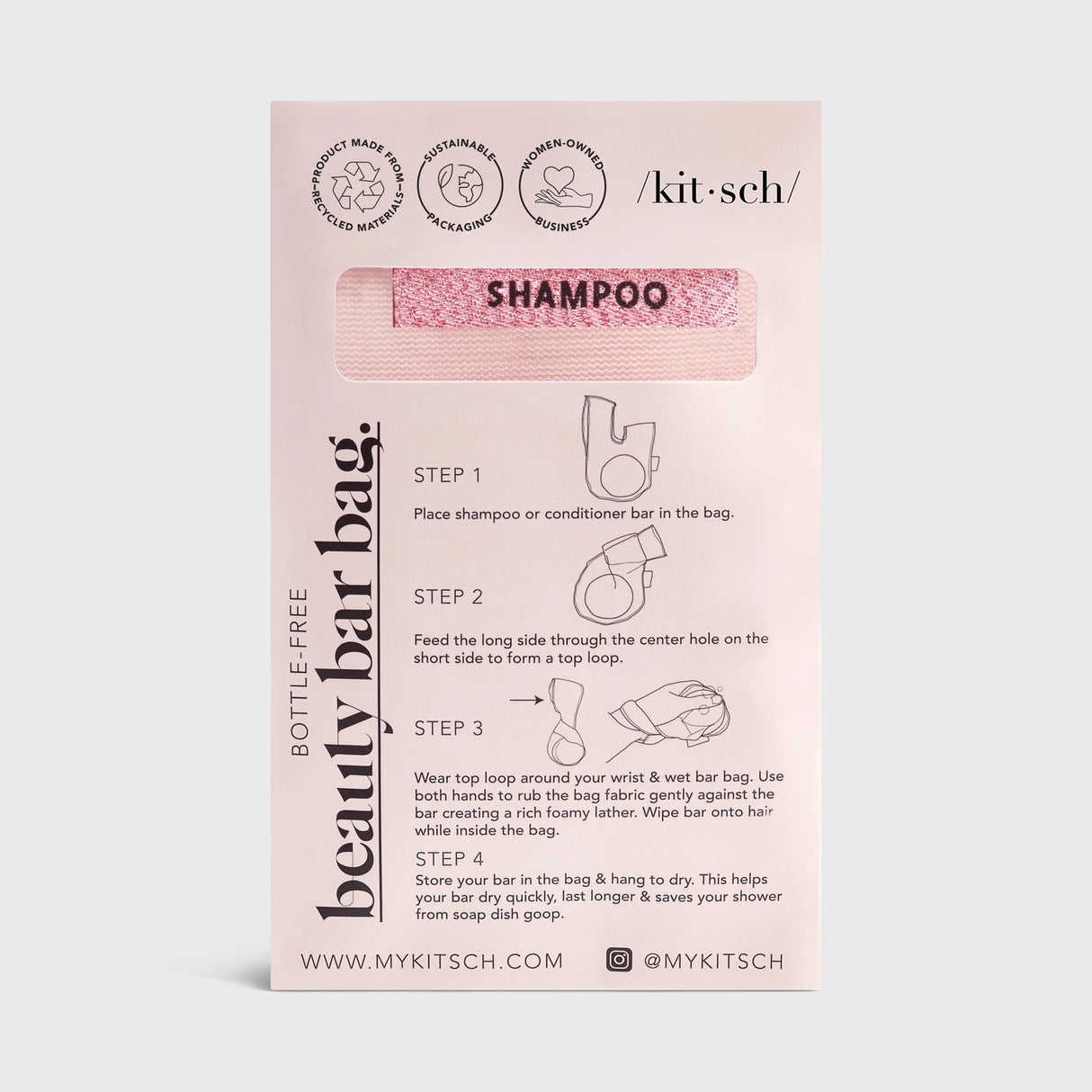 Kitsch Beauty Bar Bag Shampoo - Blush