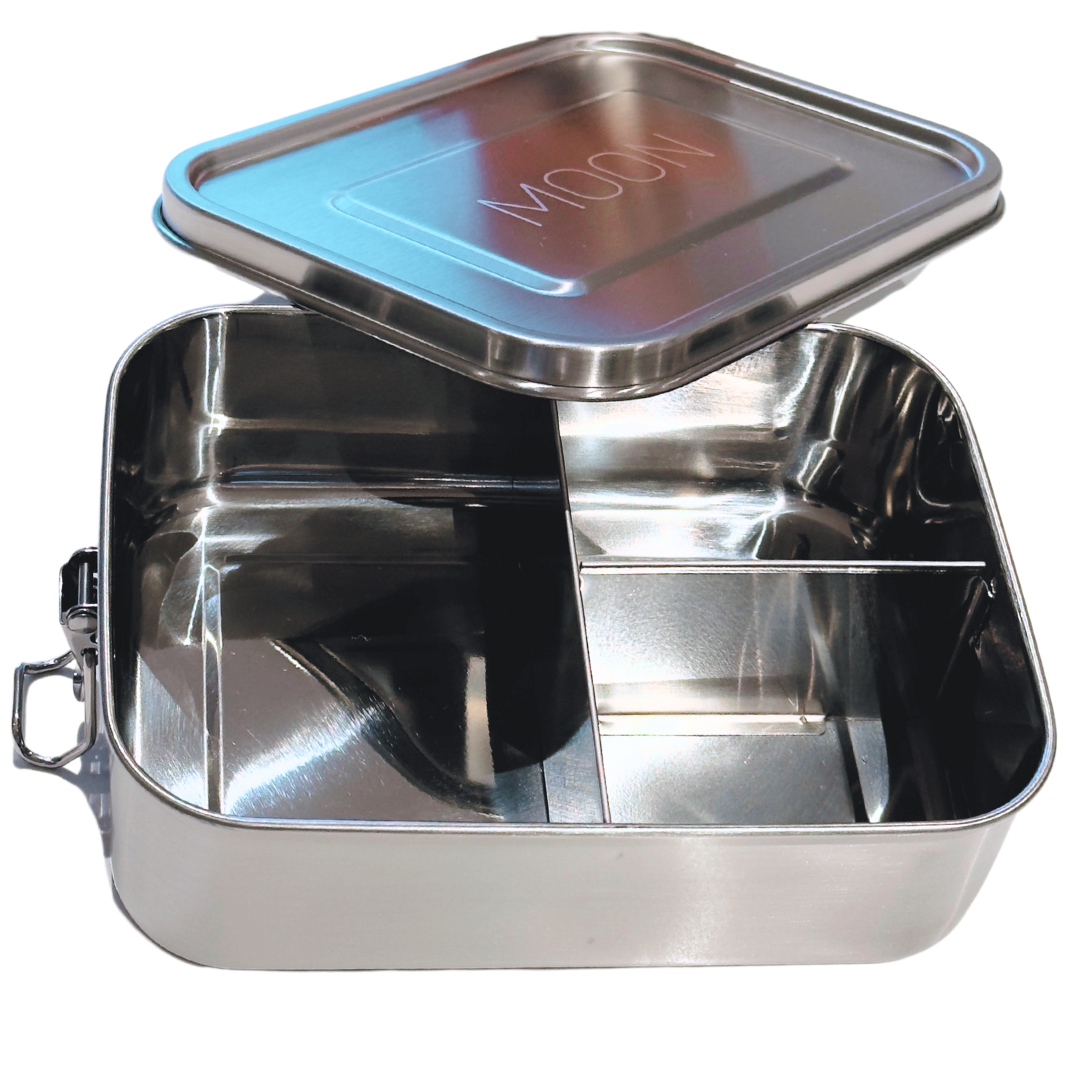 3-Roms Matboks i 100% stål fra Moon - 1200ml