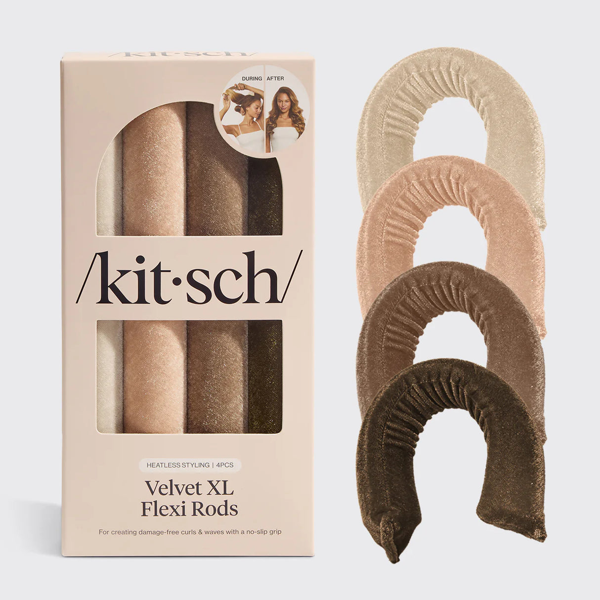 Kitsch Velvet Ekstra Store Flexi Rods - 4 stk