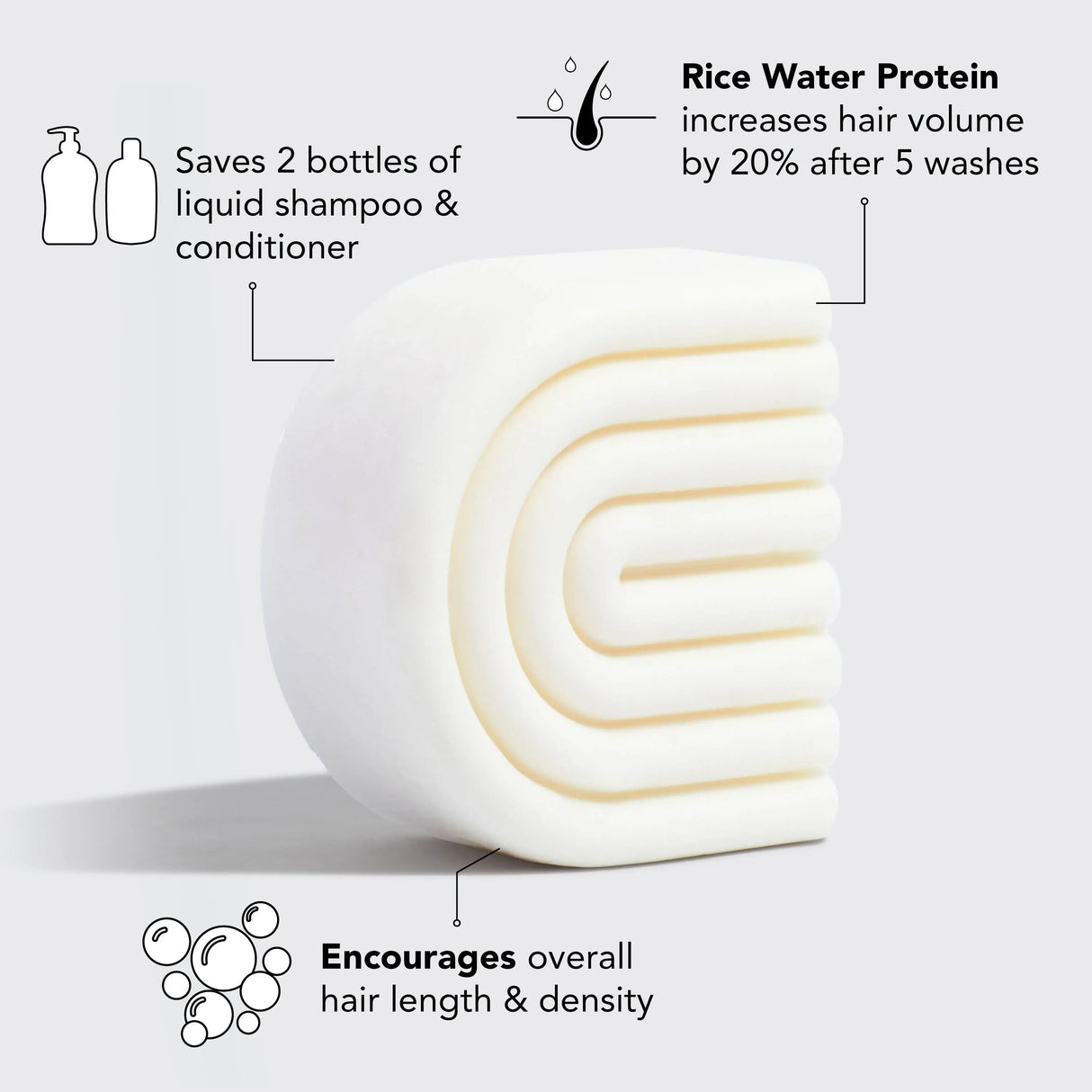 Kitsch Rice Water Conditioner Bar for hårvekst