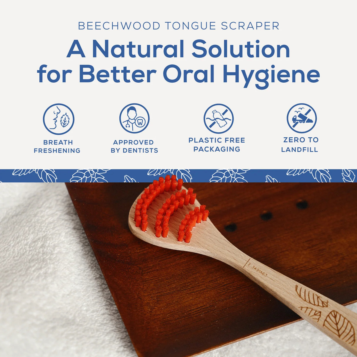 Tungebørste i bøk fra Georganics