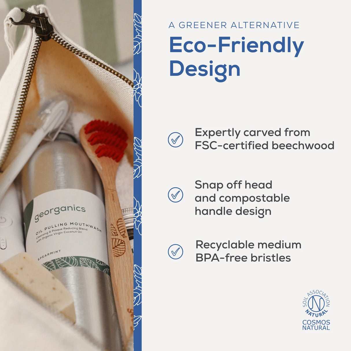 Tungebørste i bøk fra Georganics