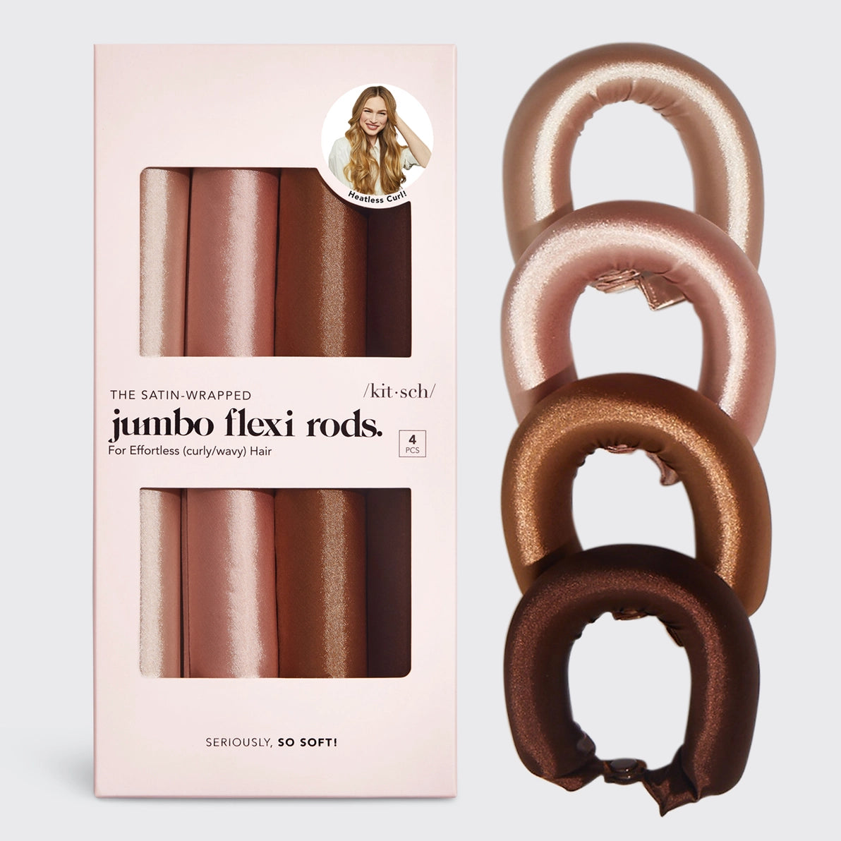 Kitsch Satin Ekstra Store Flexi Rods - 4 stk