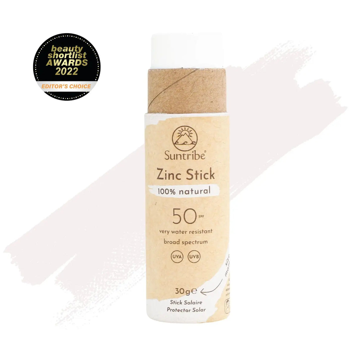 Suntribe SPF50 Natural Mineral Zinc Sun Stick Original White