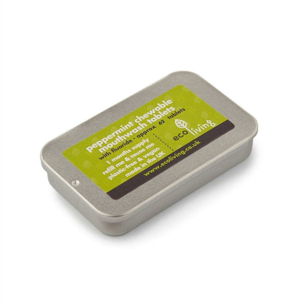 Tannkremtabletter med Fluor - Peppermyntesmak fra EcoLiving