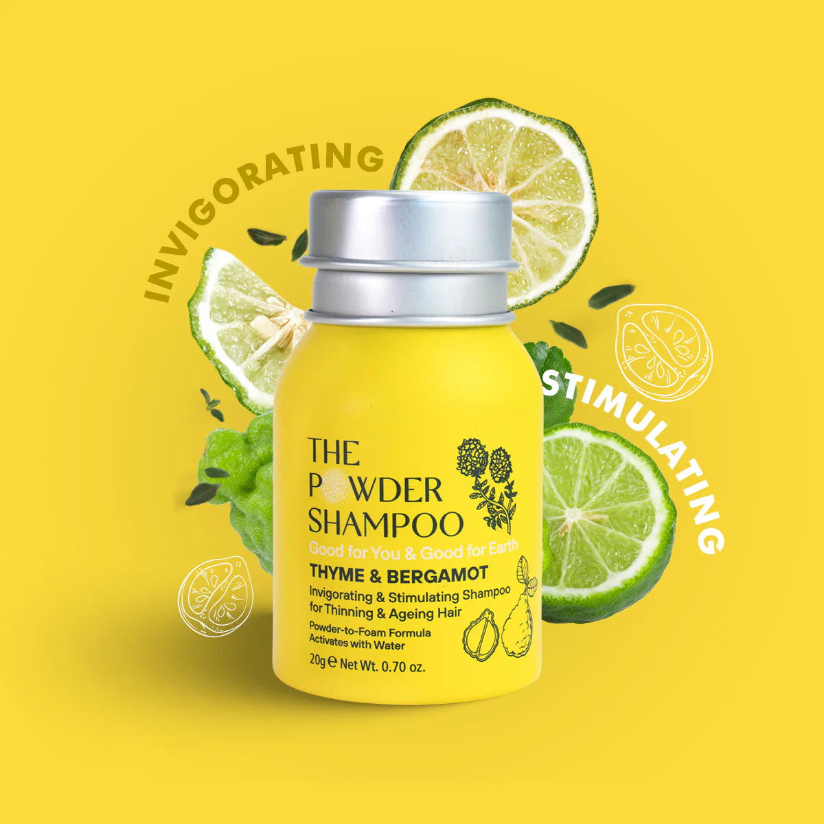 Mini-pulvershampoo for hårvekst fra The Powder Shampoo