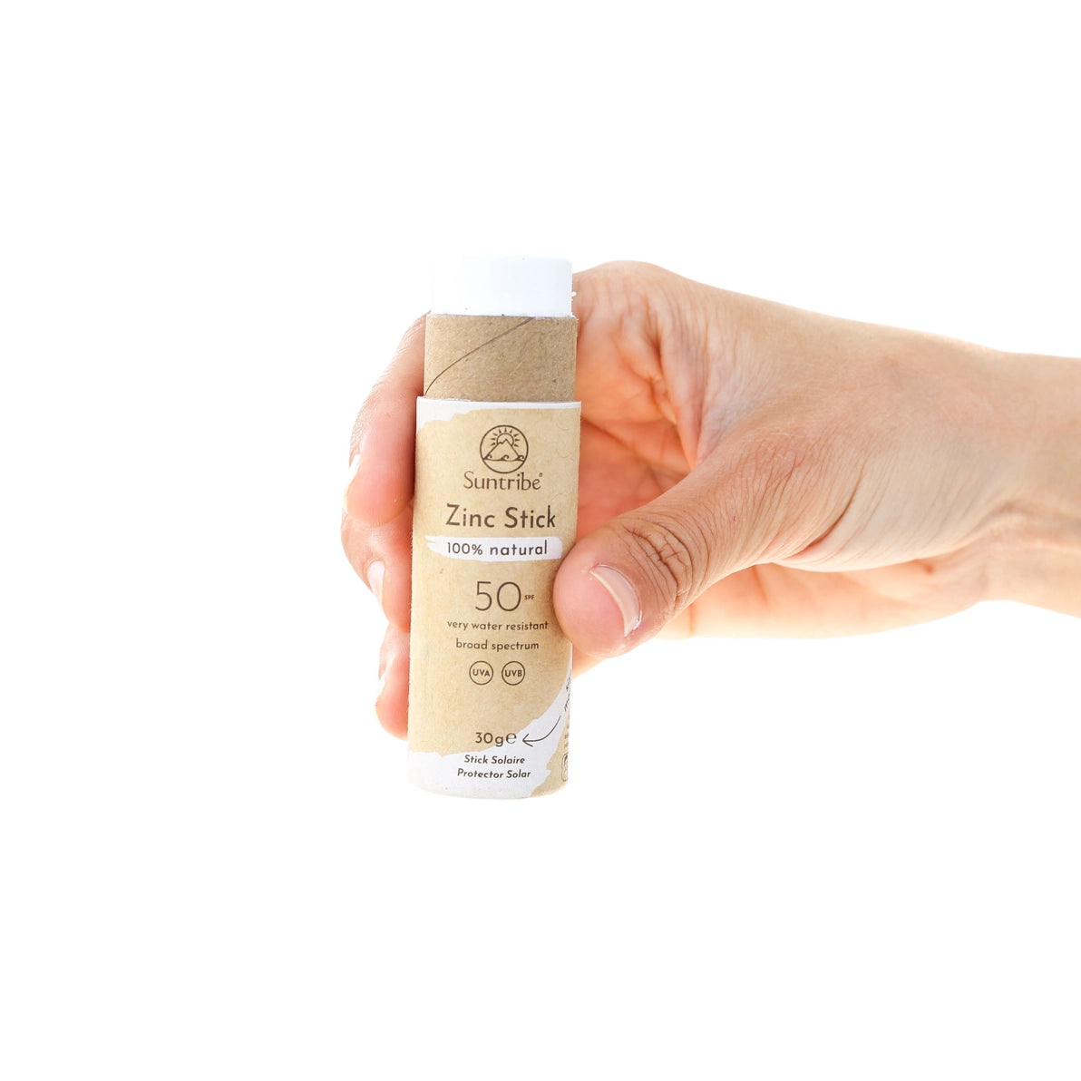 Suntribe SPF50 Natural Mineral Zinc Sun Stick Original White