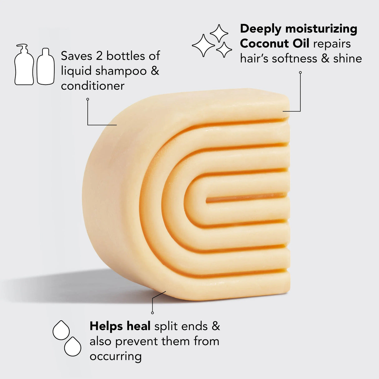 Kitsch Coconut Conditioner bar for Tørt og Skadet hår