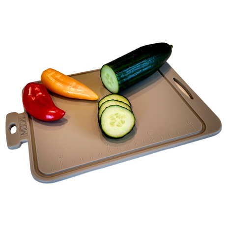 Mini Skjærebrett i Silikon fra Moon - Leafy Beige