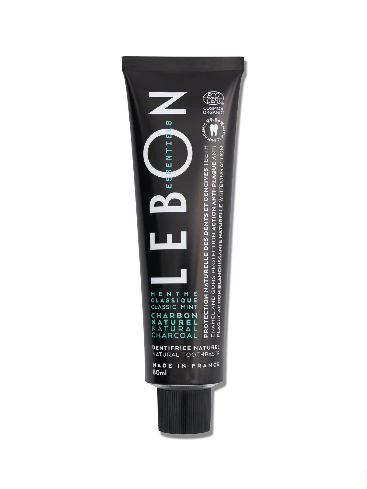 ESSENTIELS Fluorfri Økologisk Tannkrem - Classic Mint & Charcoal fra Lebon