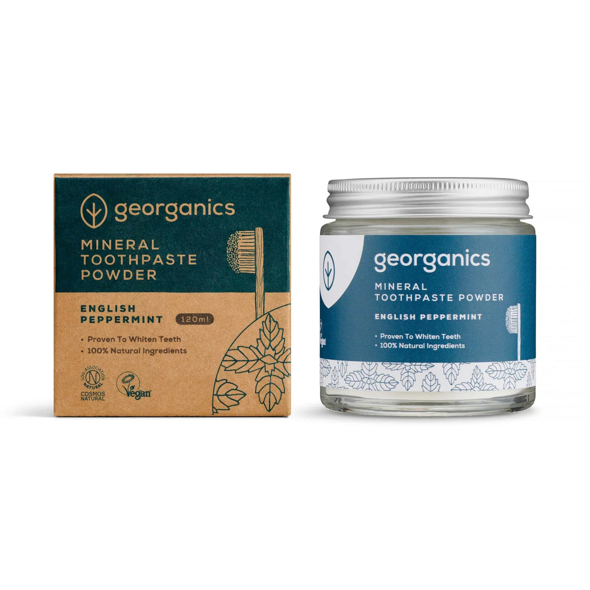 English Peppermynte Mineral Tannkrem Pulver fra Georganics